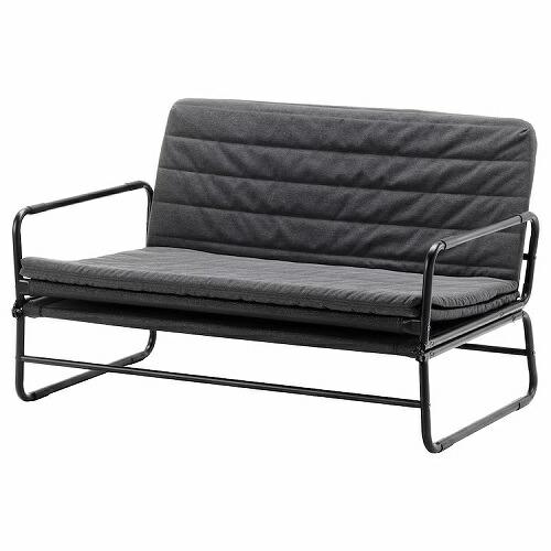 イケア（IKEA） ソファベッド クニーサ ダークグレー ブラック 120cm