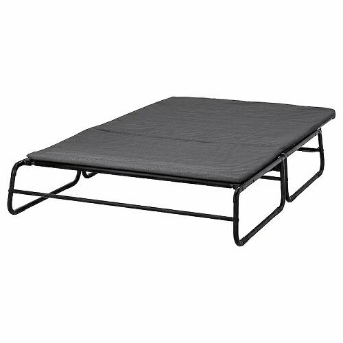 イケア（IKEA） ソファベッド クニーサ ダークグレー ブラック 120cm