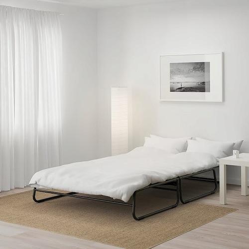 イケア（IKEA） ソファベッド クニーサ ダークグレー ブラック 120cm