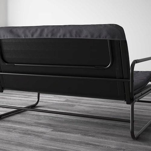 イケア（IKEA） ソファベッド クニーサ ダークグレー ブラック 120cm