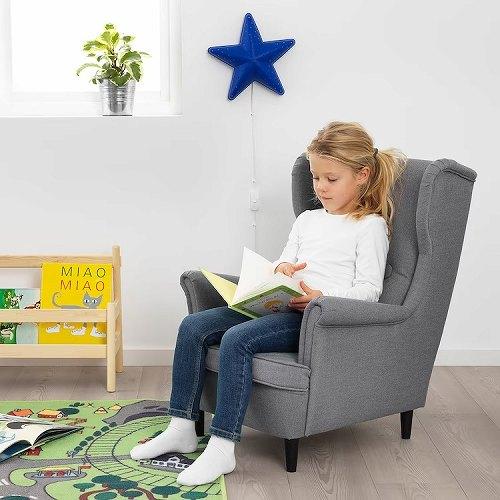 イケア（IKEA） 子ども用アームチェア ヴィースレ グレー big80392546