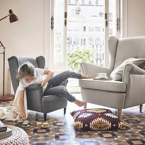 イケア（IKEA） 子ども用アームチェア ヴィースレ グレー big80392546