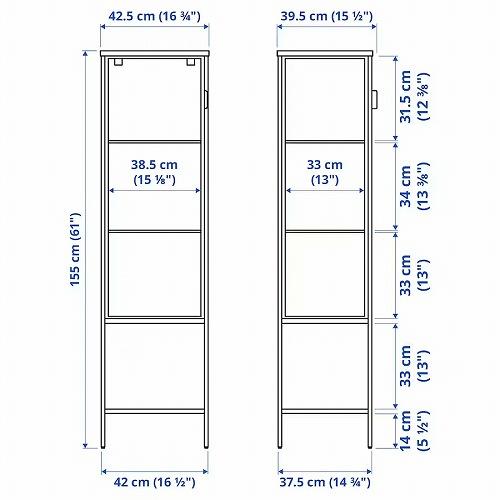 IKEA イケア コレクションケース チャコール 42x37x155cm big80450131 RUDSTA ルードスタ｜clair-kobe｜06