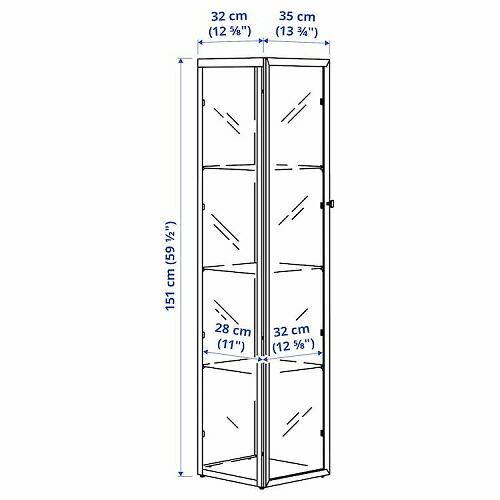 イケア（IKEA） コレクションケース ブラック 35x32x151cm big80520520