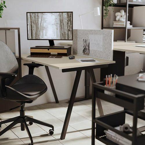 イケア（IKEA） 【セット商品】IKEA デスク ベージュ チャコール