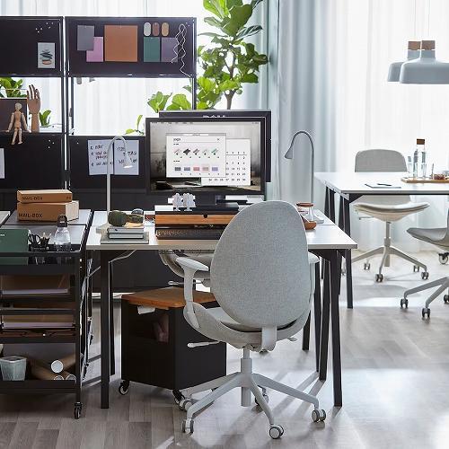 イケア（IKEA） 【セット商品】IKEA デスク ベージュ チャコール