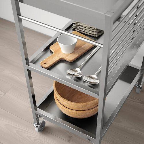 イケア IKEA キッチンワゴン ステンレススチール 60x40cm イケア IKEA キッチンワゴン ステンレススチール 60x40cm