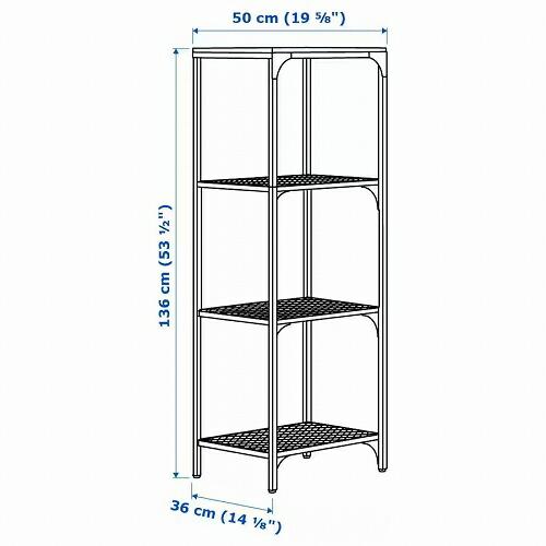 イケア（IKEA） シェルフユニット ブラック 51x136cm big90342198
