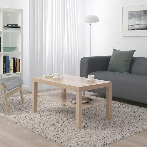 イケア（IKEA） コーヒーテーブル ホワイトステインオーク調 90x55cm