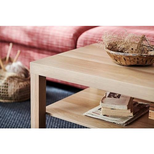 イケア（IKEA） コーヒーテーブル ホワイトステインオーク調 90x55cm