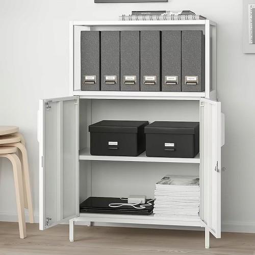 IKEA イケア キャビネット 扉付 ホワイト 70x110cm big90474773 TROTTEN トロッテン_1
