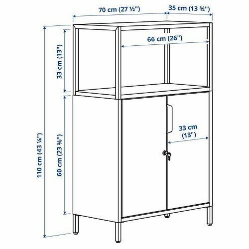 IKEA イケア キャビネット 扉付 ホワイト 70x110cm big90474773 TROTTEN トロッテン_6