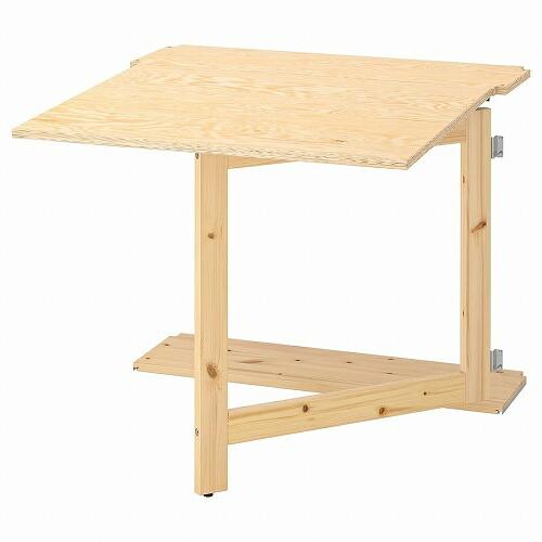イケア（IKEA） 折りたたみテーブル パイン材 80x30 91cm big90512586