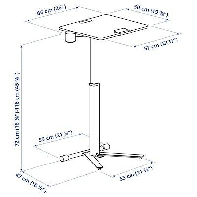 イケア（IKEA） ラップトップテーブル キャスター付き グリーン