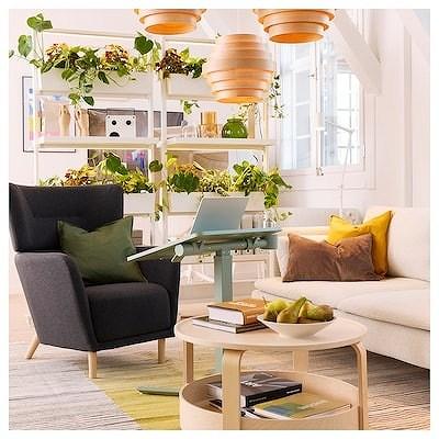 イケア（IKEA） ラップトップテーブル キャスター付き グリーン