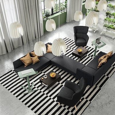 イケア（IKEA） ラップトップテーブル キャスター付き グリーン