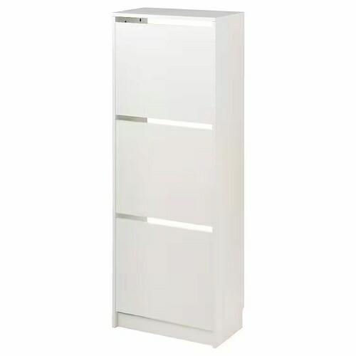 イケア（IKEA） シューズボックス3段 ホワイト 49x28x135cm