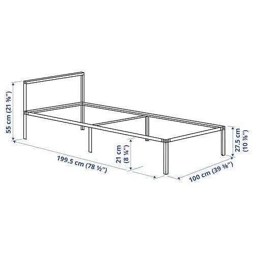 イケア（IKEA） ベッドフレーム ホワイト 97x196cm big90577196