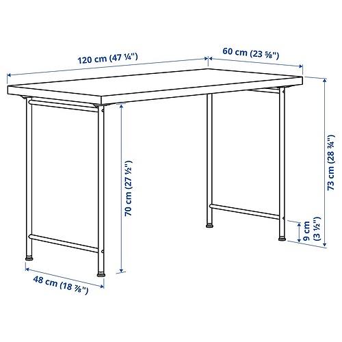 イケア（IKEA） デスク ブラックブラウン/ブラック 120×60cm
