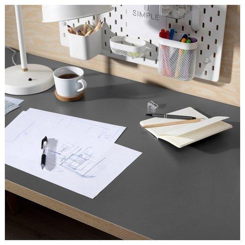 イケア（IKEA） デスク グレー/木目調 ブラック 120×60cm big99584927
