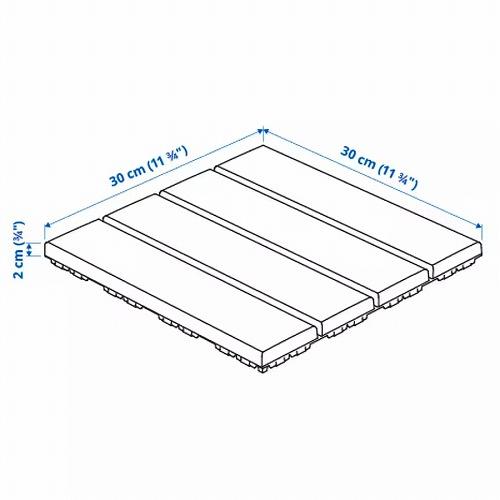 イケア（IKEA） 【単品】IKEA フロアデッキ ばら売り 1枚 屋外用