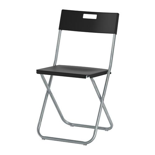 IKEA 折りたたみ椅子 2脚セット 【着払い】 イケア（IKEA） 【セット商品】IKEA 折りたたみチェア ブラック 黒 2脚