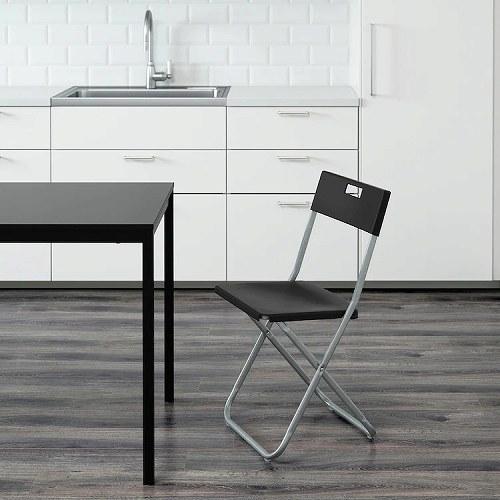 イケア（IKEA） 【セット商品】IKEA 折りたたみチェア ブラック 黒 3脚 