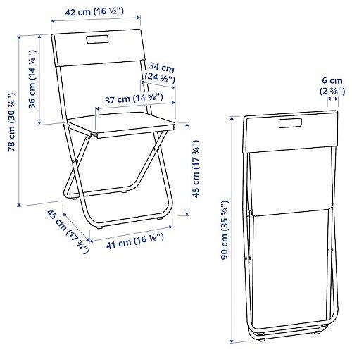 イケア（IKEA） 【セット商品】IKEA 折りたたみチェア ブラック 黒 3脚 