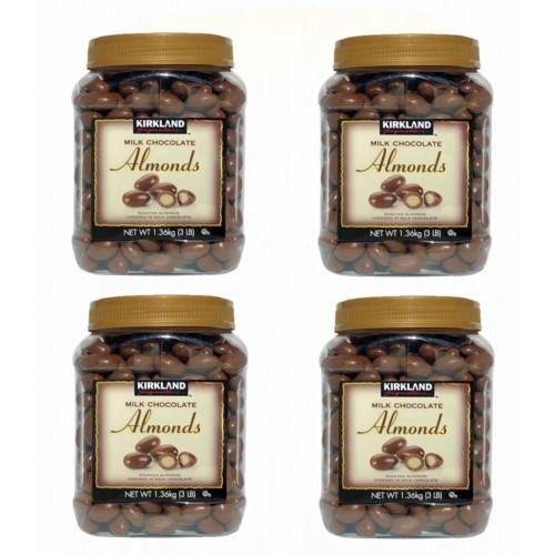 【セット商品】Kirklandカークランドシグネチャー ミルクチョコレート・アーモンド 1.36kg 4個セット cos585950x4