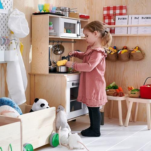 【セット商品】IKEA イケア おままごとキッチン 木製 スターター4点セット バスケット cs021 DUKTIG ドゥクティグ LATSAS ロットサスの画像