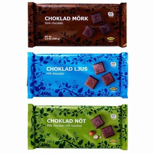 【セット商品】IKEA イケア チョコレートアソート 3枚セット cs033 CHOKLAD MORK NOT LJUS ショクラード・ムルク・ヌェート・ユース | イケア