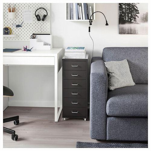 イケア IKEA 引き出しユニット キャスター付き ブラック 黒 イケア IKEA 引き出しユニット キャスター付き ブラック 黒