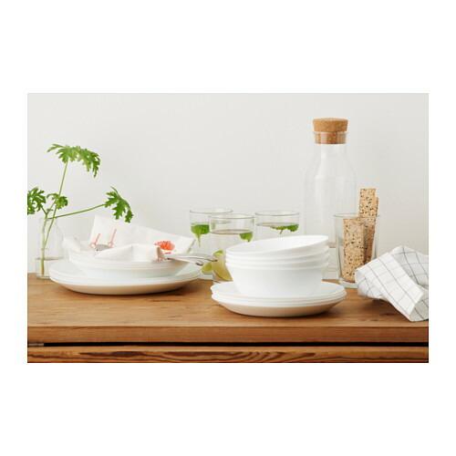 Saturnia IKEA ホワイト食器セット 10点 食器セット エンボス十草 2人