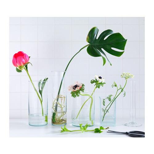 イケア（IKEA） CYLINDER シリンデル 花瓶 3点セット クリアガラス