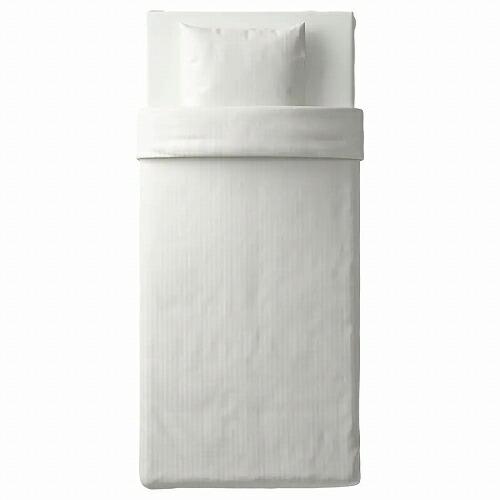 イケア（IKEA） 掛け布団カバー＆枕カバー ホワイト 白 シングル