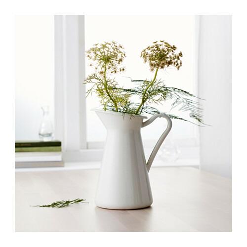 イケア（IKEA） 花瓶 ホワイト 白 高さ22cm d90191632 SOCKERART