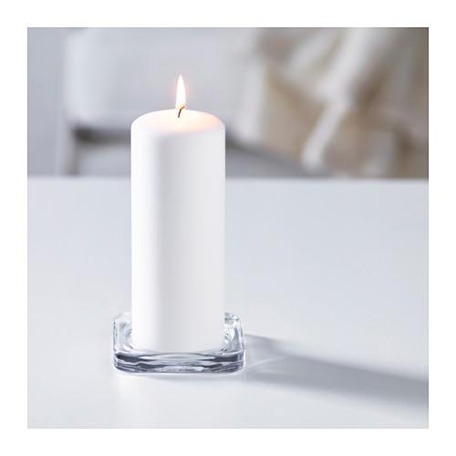 IKEA ホワイトキャンドル 直径7cm 高さ10cm×40本 JUBLA ユーブラ 香りなしキャンドル シャンデリア用, ホワイト