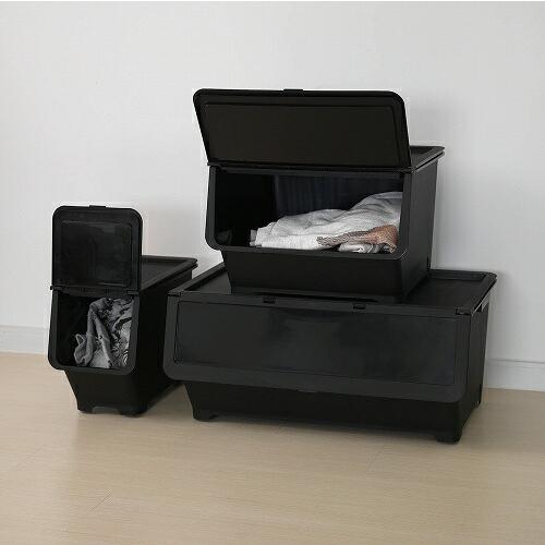 イケア（IKEA） ふた付きボックス ブラック 黒 44.5x42x31cm d90339935