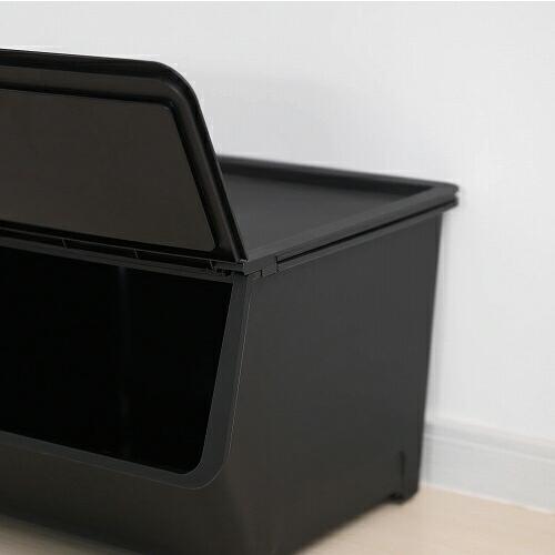 イケア（IKEA） ふた付きボックス ブラック 黒 44.5x42x31cm d90339935