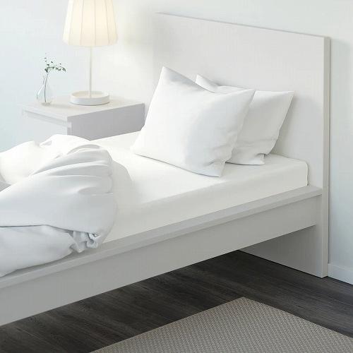 イケア（IKEA） ボックスシーツ カバー ホワイト 白 セミダブル