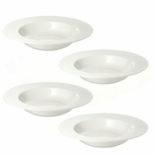 イケア（IKEA） 【セット商品】IKEA 深皿 ホワイト 白 24cm 大皿 4枚