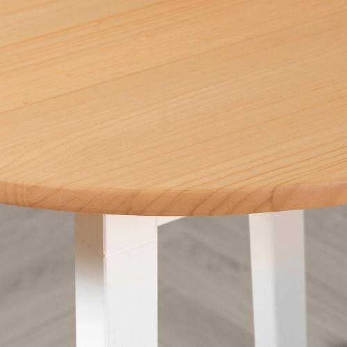 IKEA イケア テーブル  丸形 ライトブラウンステイン  ホワイトステイン fp20579962 PINNTORP ピントルプ｜clair-kobe｜03
