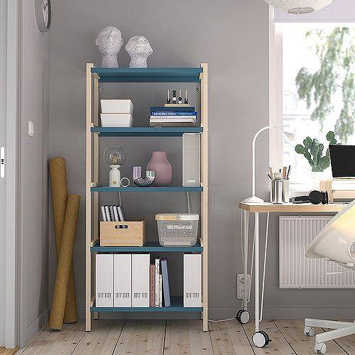 イケア（IKEA） オープンシェルフユニット アスペン ブルー