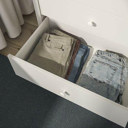 イケア（IKEA） チェスト（引き出し×5） ホワイト 転倒防止機能付き