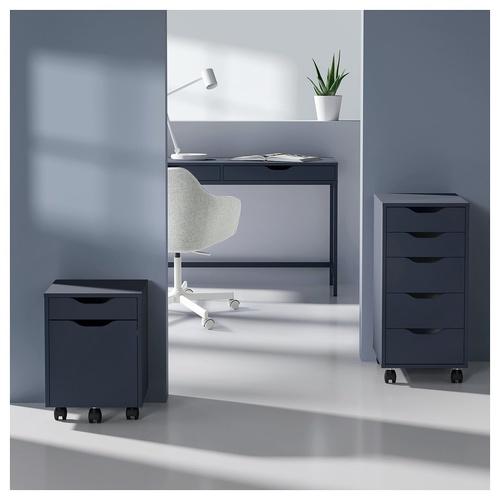 イケア（IKEA） 引き出しユニット キャスター付き ブラックブルー