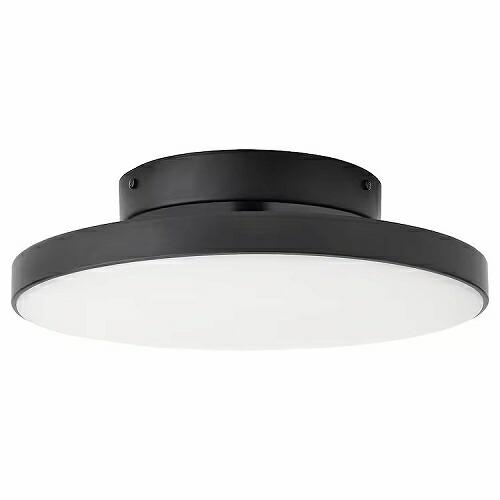 イケア（IKEA） LEDシーリングランプ マット ブラック 黒 36cm