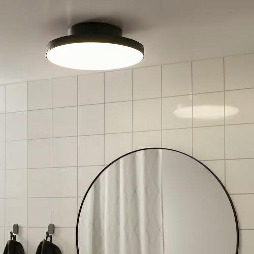 IKEA イケア LEDシーリングランプ マット ブラック 黒 36cm m00489811 KABOMBA カボムバの画像