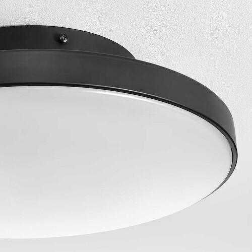 IKEA イケア LEDシーリングランプ マット ブラック 黒 36cm m00489811 KABOMBA カボムバの画像