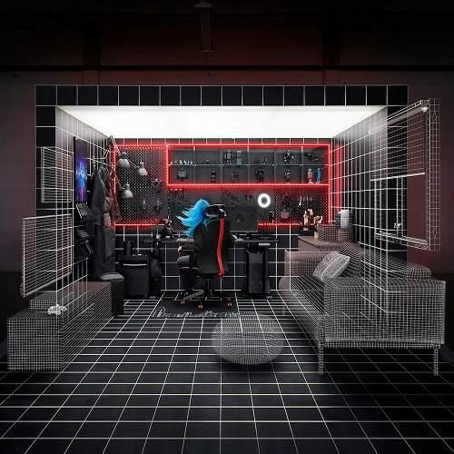 イケア（IKEA） 有孔ボード用アクセサリー4点セット ダークグレー