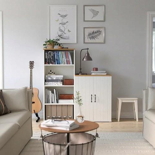 イケア（IKEA） キャビネット 扉付 ホワイト 70x90cm m00508857